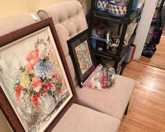 Framed artwork seating