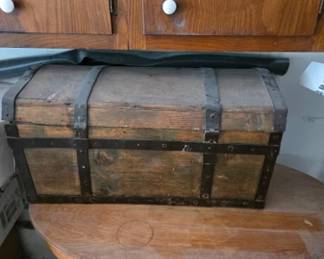 Vintage stagecoach trunk