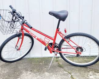1995 Red Step-Through Rocky BCA Mountain Bicycle w Custom Paint, New Seat & Wald Basket