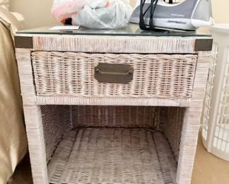 Wicker nightstand