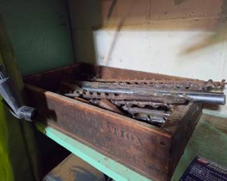 Tools and wooden box