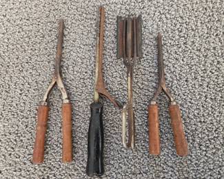 Antique Marcel irons and waving iron