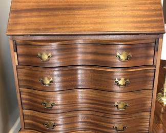 BUY IT NOW! $195.00. Vintage Governor Winthrop style mahogany secretary desk w/oxbow front & traditional brass batwing hardware. 31 1/2" L x 15 1/2" W x 40" H. Call Jan at 314 960-5700.