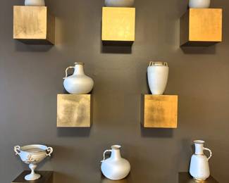 BUY IT NOW! $350.00. Gold eight piece set made Expressly for Exposures in Italy. Call Jan at 314 960-5700.