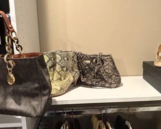 Purses and shoes.