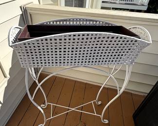 Metal basket with stand.
