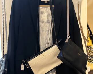 Calvin Klein Jacket, purses.