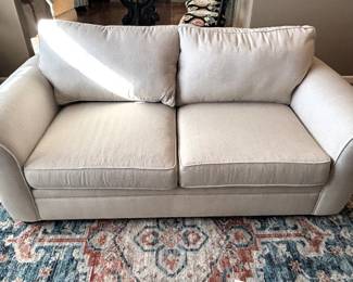 BUY IT NOW! $475.00. Pottery Barn Sofa, neutral herringbone, good condition. 39" W x 80" L.  Call Jan at 314 960-5700.