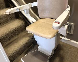 BUY IT NOW! $950.00. Stannah 14' straight rail chair lift w/2 remotes, model 600 Siena.  Call Jan at 314 960-5700.
