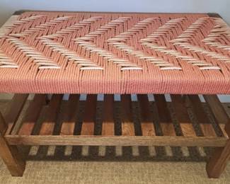 Fabric woven bench.