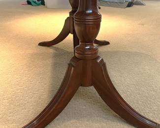 BUY IT NOW! $175.00. Mahogany dining table w/one leaf & custom pads. 38" W x 56" L (68" L w/Leaf) x 29 1/2" H. Call Jan at 314 960-5700.