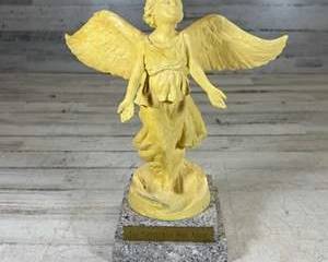 The Christmas Box Angel of Hope Resin Figurine Signed Fairbanks 1994 on Granite Base Brass Plaque