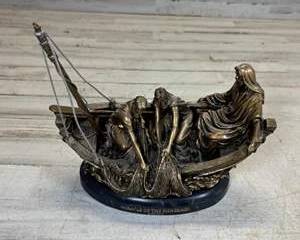 The MasterPeace Collection Miracle of the Fishermen #17649 Brian Jekel Luke 5:4-6 Jesus Boat Sculpture