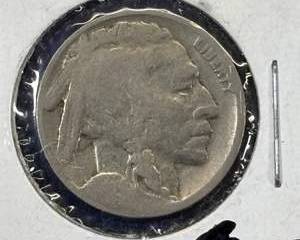 Buffalo Indian Head Nickel 5 Cents US Coin Bison on Mound Reverse Date Not Legible Circulated