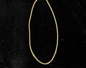 Italy 14K Marked Gold Herringbone Flat Chain Necklace 4.3g Diamond Cut Spring Ring Clasp