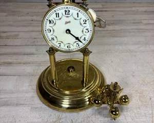 Vintage Schatz 400 Day Anniversary Clock Brass Torsion Pendulum Germany - No Dome, Untested