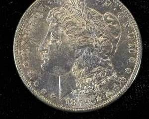 1879-S Morgan Silver Dollar $1 Toned Ungraded Liberty Head US Silver Coin