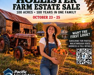 Hollister Farm Estate Sale Poster