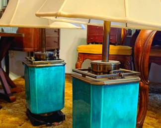 Pair of Matching Mid Century Lamps 