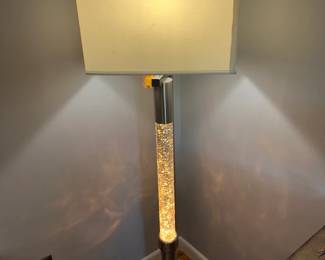 Floor Lamp w/ Faux Glitter "Lava" Lamp