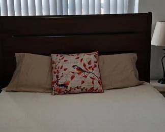 Devon Loft Walnut bed with headboard and baseboard from Rooms 2 Go.