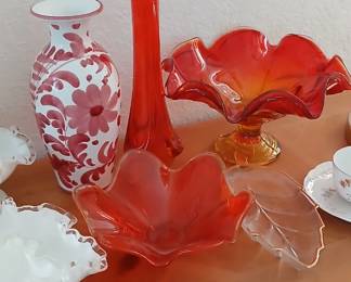 Colored glass as well as special occasion glasses.
