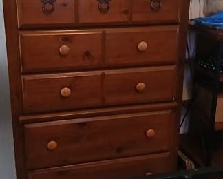 Tall five drawer dresser.