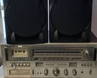 Stereo receiver that plays 8-track tapes and cassettes! Several sets of speakers.