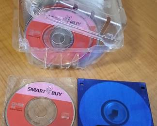 Floppy disks and whatever size is smaller than that!