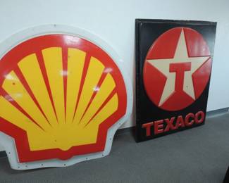 SHELL AND TEXACO VINTAGE SIGNS