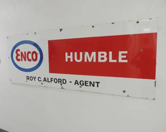 ENCO HUMBLE OIL FIELD SIGN