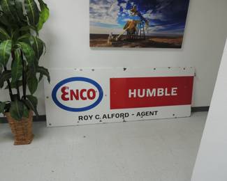 ENCO HUMBLE SIGN, PUMP JACK TAPESTRY