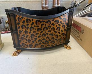 Vintage Leopard Print Decorative Planter