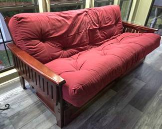 Futon with storage drawers