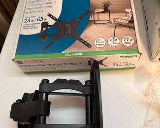 Outdoor Weatherproof TV Mount Bundle (Fits 23"–65" TVs). 1 Brand New In Box + 1 Open Box. Both for $30.00!
