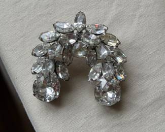 $145 Authentic Swarovski Broach, 1960s Stamped Eisenberg Ice Showroom Piece, one owner