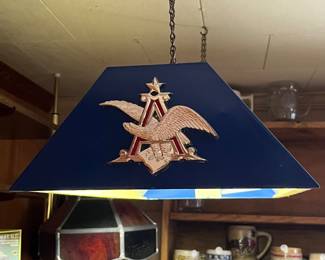 A176 - $85. Vintage Busch Pool League Pool Table Light. Tested & Works. Plastic - in very good condition.