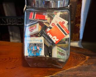 A197 - $50. Jar of Vintage Matches - lots of Durham and Local Businesses.