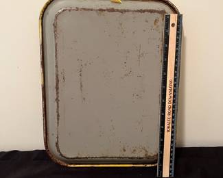A180 - $100. 1930s "Drink A Bite to Eat" Tray. Measures 10.5" x 13.25".