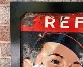 A10 - $650. Refreshments Call for Philip Morris. Measures 29" x 17.75". Made in USA. A.A.W. 4-5?