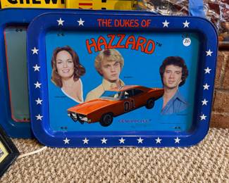 A234 - $35. The Dukes of Hazzard metal TV dinner Tray. Very good vintage condition.
