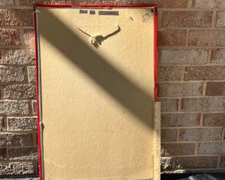 A92 - $60. Pabst Blue Ribbon Beer sign. Measures 17" x 26". Has some scratches, otherwise is in good, vintage shape. Stamped Pabst Brewing Company, Milwaukee Wis. P-616.