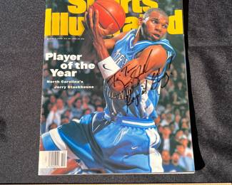 A124 - $30. March 6, 1995 sports illustrated magazine. Autographed by Jerry Stackhouse to Tom. No address label.