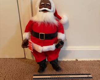 A210 - $40 PAIR. Two Coca-Cola Santas from 1992. Measures 15 inches tall. In good, vintage shape.