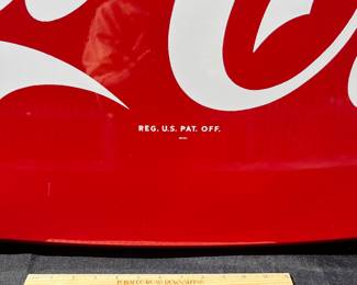A172 - $550. 1960’s Fishtail Coca-cola AM20 sign. Excellent condition, for age. Original, has not been repainted. 5 Ft. (Allen Morris)