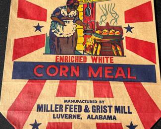 A127 - $20. 10# Corn Meal Bag from Miller Feed & Grist Mill Luverne, Alabama.