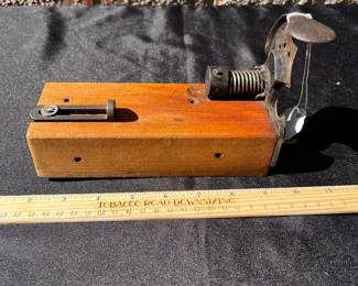 A88 - $65. Cigar L.L. Bedortha Plug and Cutter. Made in Windsor, CT. Measures 8.5” x 3.”