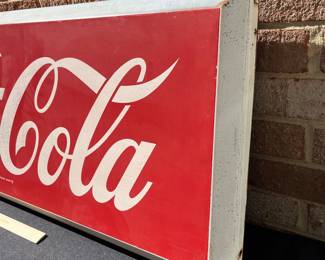 A37 - $275. Drink Coca-Cola metal sign. #4. Measures 40”x 16.25”.