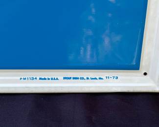 A22 - $130. Metal Pepsi Stout Sign. PM 1134. 1973. Measures 31” x 11.5”.