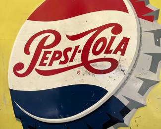 A21 - $550. 1960’s Pepsi Stout sign Co. M-203. Measures 26.5” x 30.5”.